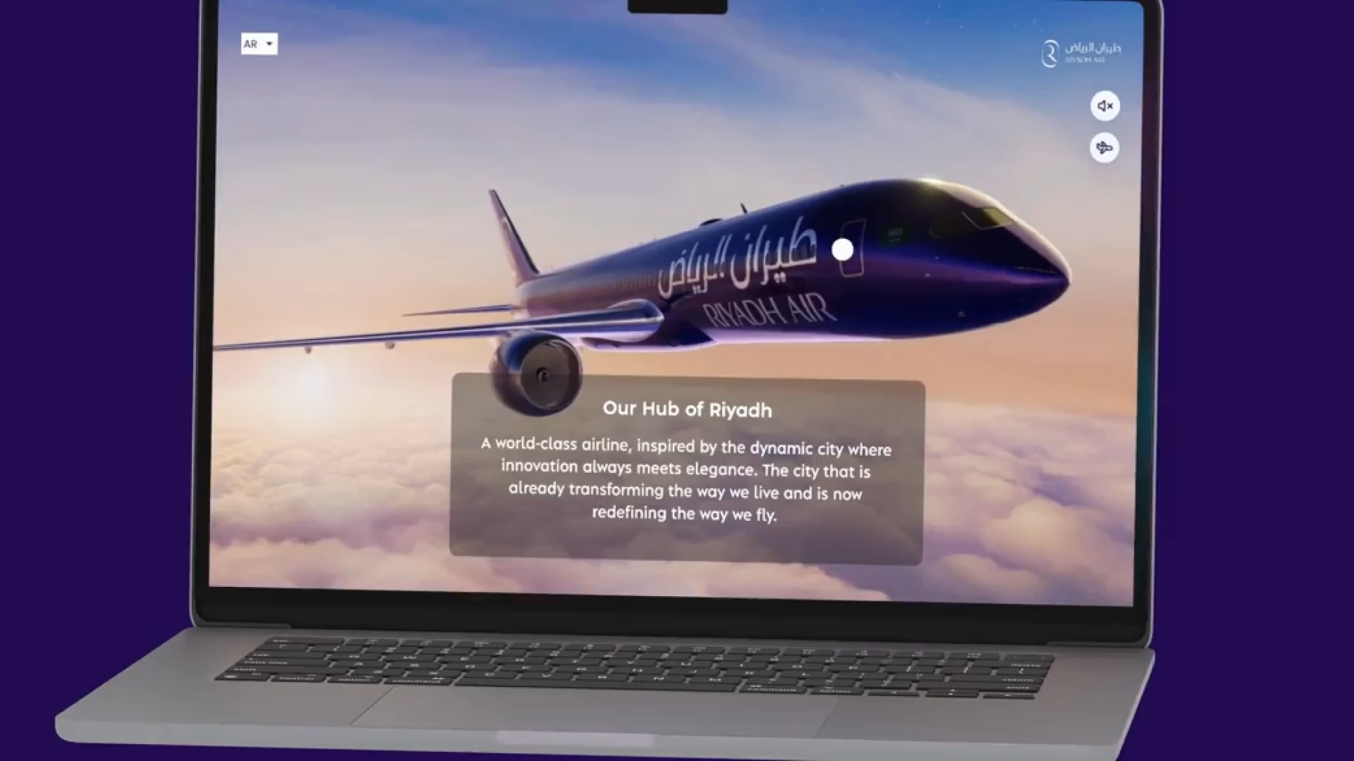 Bringing Riyadh Air’s new livery to life with an Interactive 3D Microsite